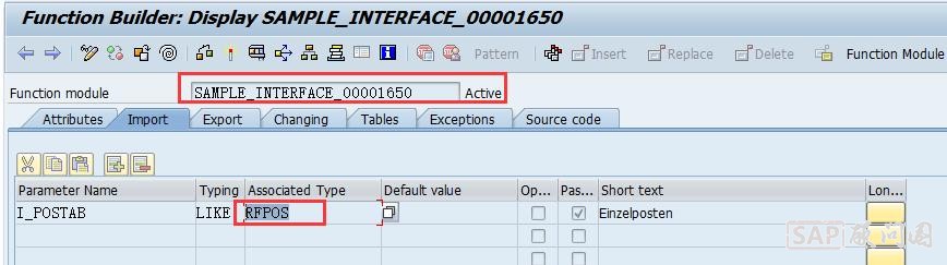 Se37-SAMPLE_INTERFACE_00001650-import-rfpos找到structure rfpos